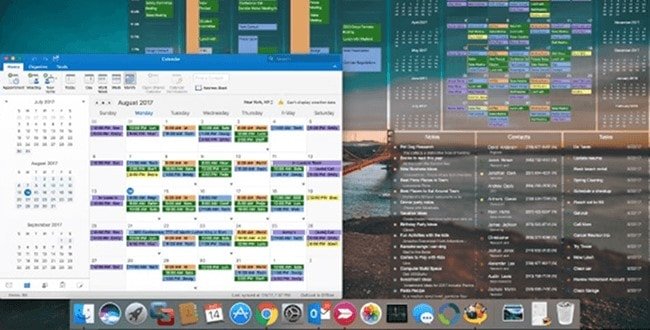 Outlookのカレンダーやタスク メモを壁紙に表示する